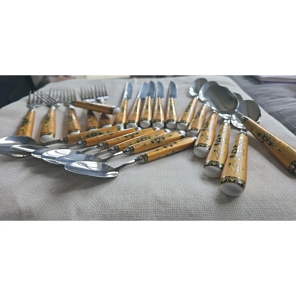 Joseph Sedgh Premium Flatware‎ 23 pcs 1810 Stainless Steel Greek Key Design